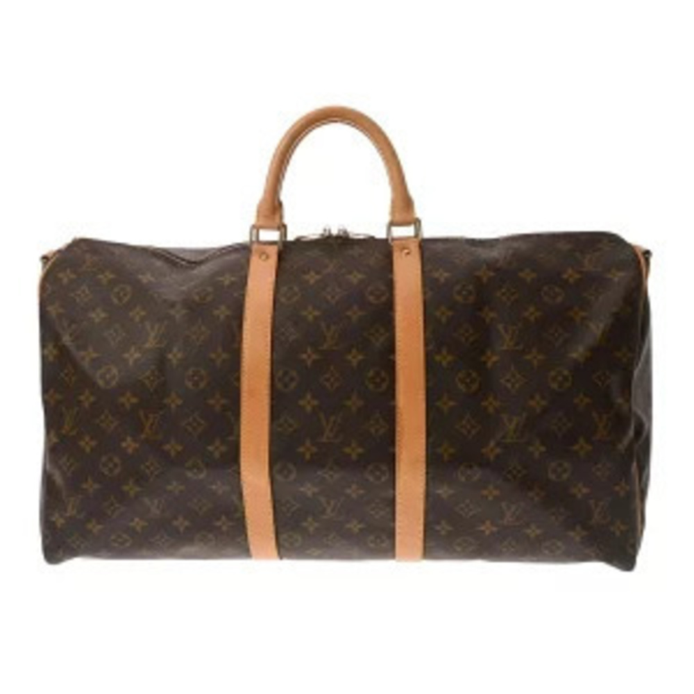 Louis Vuitton Monogram Keepall Bandouliere Brown Canvas Boston Bag